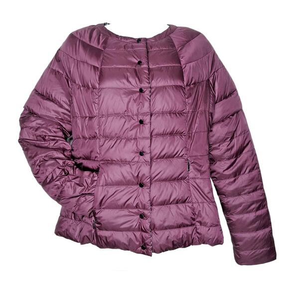 Max Mara Reversible Down Jacket Convertible Sleeves Quilted Puffer 10 Med Lg - Picture 1 of 13